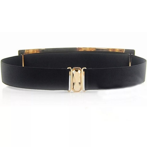 Wide Gold Metal Belt Cummerbund Belt - Picture 5 of 11